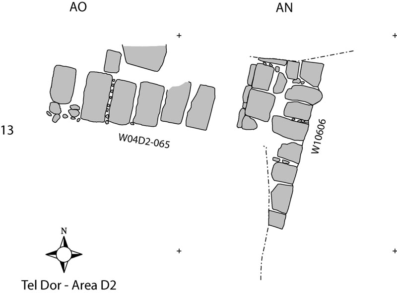 Area D2: ashlar-built walls