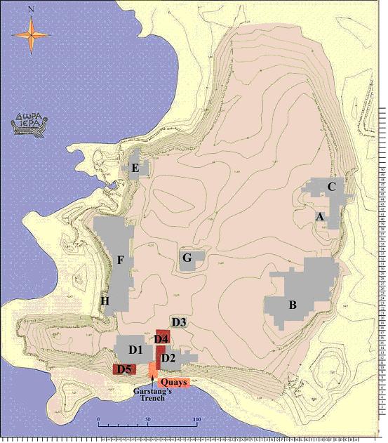 Figure 1: map of the tell and the excavation areas